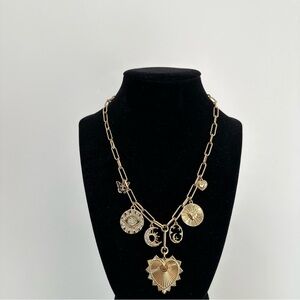 NWT Paperclip Mixed Charm Necklace.